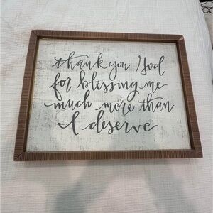 Thank You God Framed Wall Art